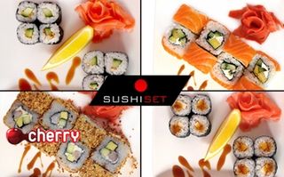 SUSHI SET: suši komplekts ar lasi, tīģergarnelēm, kūpinātu kalmāru un Philadelphia sieru (4 veidi, 32 gabaliņi) -50%