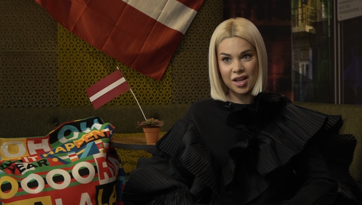 Samanta Tīna intervijā pēc Eirovīzijas, ekrānšāviņš STV Pirmā! Samanta Tīna intervijā pēc Eirovīzijas, ekrānšāviņš STV Pirmā!