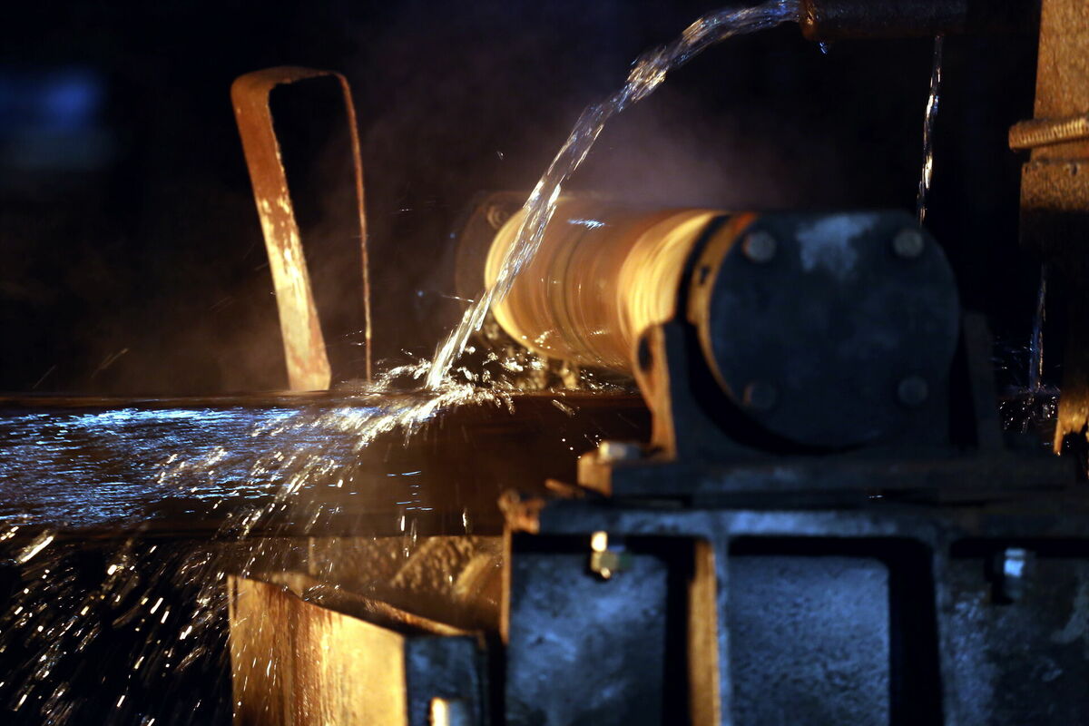 "Liepājas metalurga" tēraudkausēšanas krāsns. Foto: Evija Trifanova/LETA "Liepājas metalurga" tēraudkausēšanas krāsns. Foto: Evija Trifanova/LETA