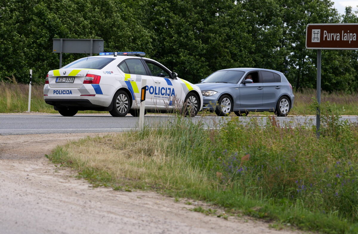 Valsts policijas auto. Foto: Paula Čurkste/LETA