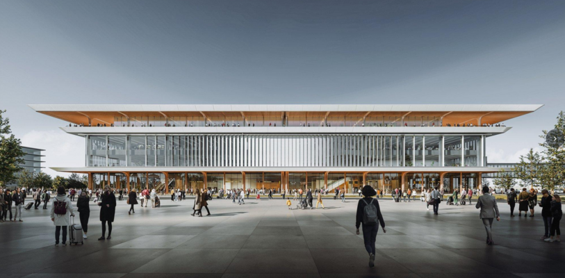 "Zaha Hadid Architects" jaunā Rīgas pasažieru termināļa "Riga Ropax Terminal" plānojums. Foto: Publicitātes
