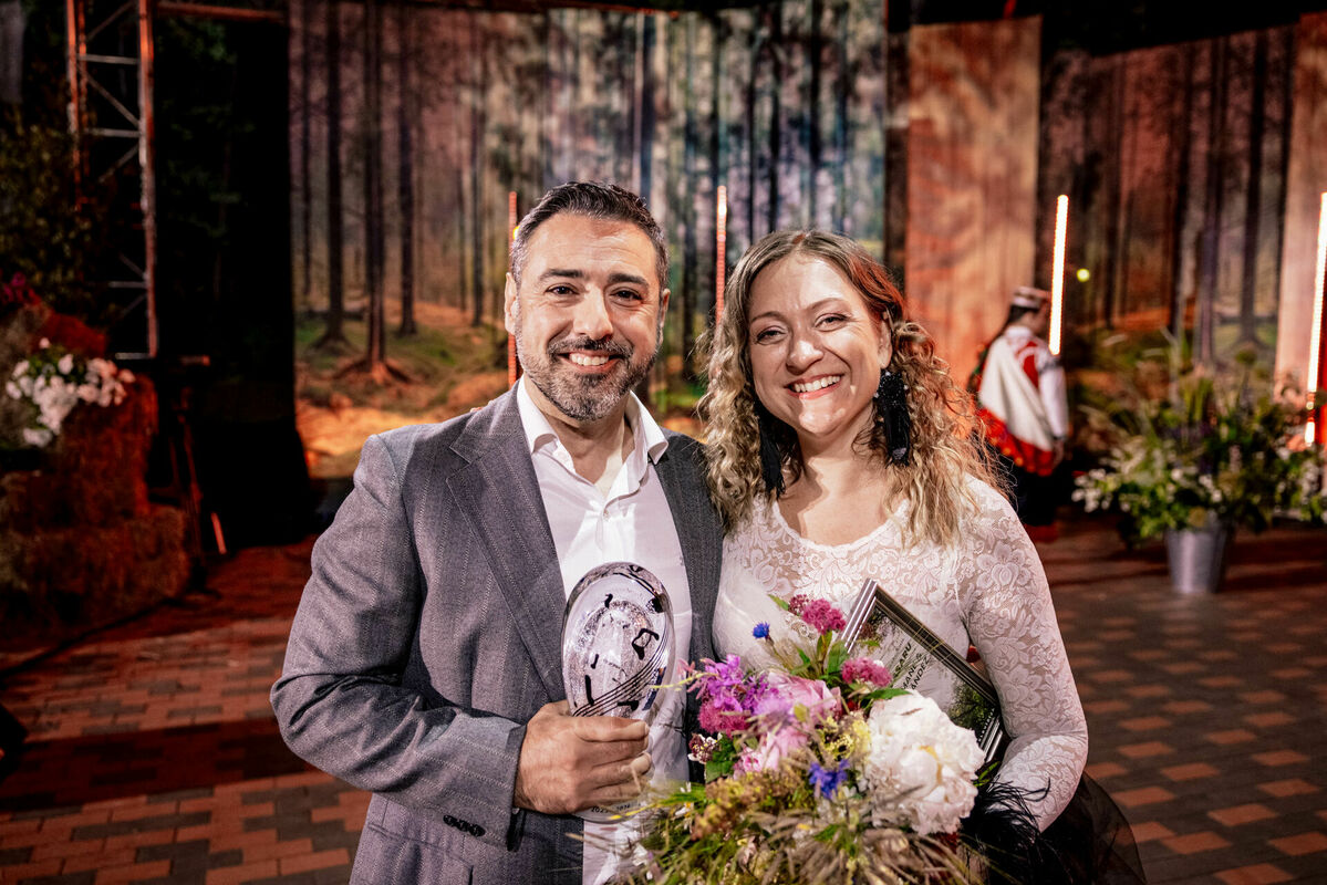 Inese Ērmane un Havjērs Fernandess (Javier Fernandez). Foto: LTV/Lauris Vīksne Inese Ērmane un Havjērs Fernandess (Javier Fernandez). Foto: LTV/Lauris Vīksne