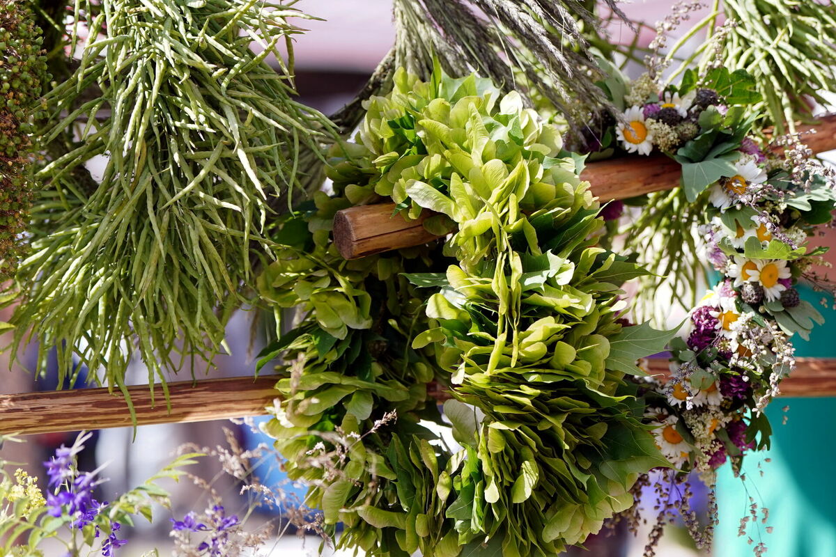 Jāņu vainags . Foto: Ieva Leiniša/LETA Jāņu vainags . Foto: Ieva Leiniša/LETA