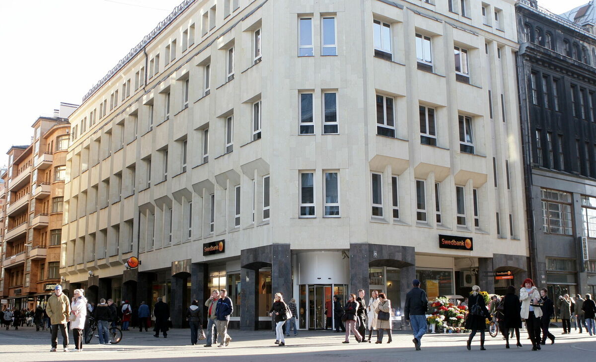 "Swedbank" filiāle Kaļķu ielā. Foto: Evija Trifanova/LETA "Swedbank" filiāle Kaļķu ielā. Foto: Evija Trifanova/LETA
