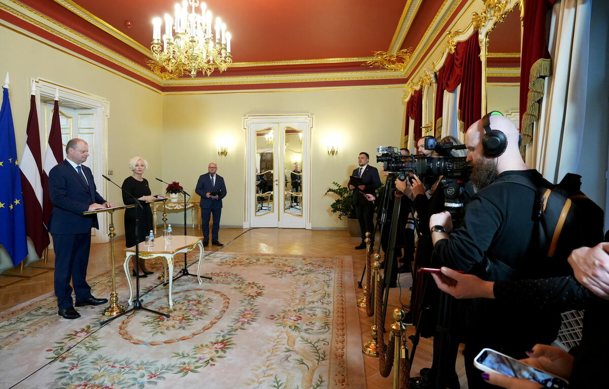 Saeimas preses konference. Foto: Evija Trifanova/LETA Saeimas preses konference. Foto: Evija Trifanova/LETA