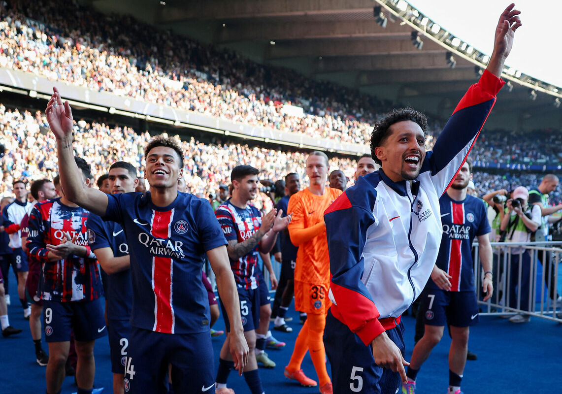 PSG futbolisti. Foto: REUTERS/Franck Fife/Scanpix PSG futbolisti. Foto: REUTERS/Franck Fife/Scanpix