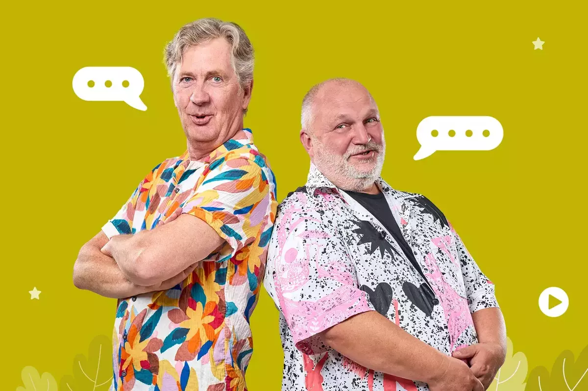 Andris Freidenfelds un Kaspars Upacieris. Foto: publicitātes attēls. Andris Freidenfelds un Kaspars Upacieris. Foto: publicitātes attēls.