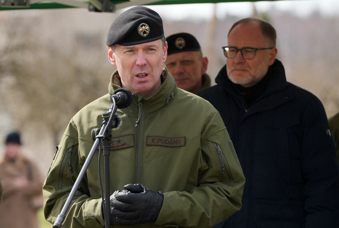 Nacionālo bruņoto spēku komandieris ģenerālmajors Kaspars Pudāns. Foto: Evija Trifanova/LETA Nacionālo bruņoto spēku komandieris ģenerālmajors Kaspars Pudāns. Foto: Evija Trifanova/LETA