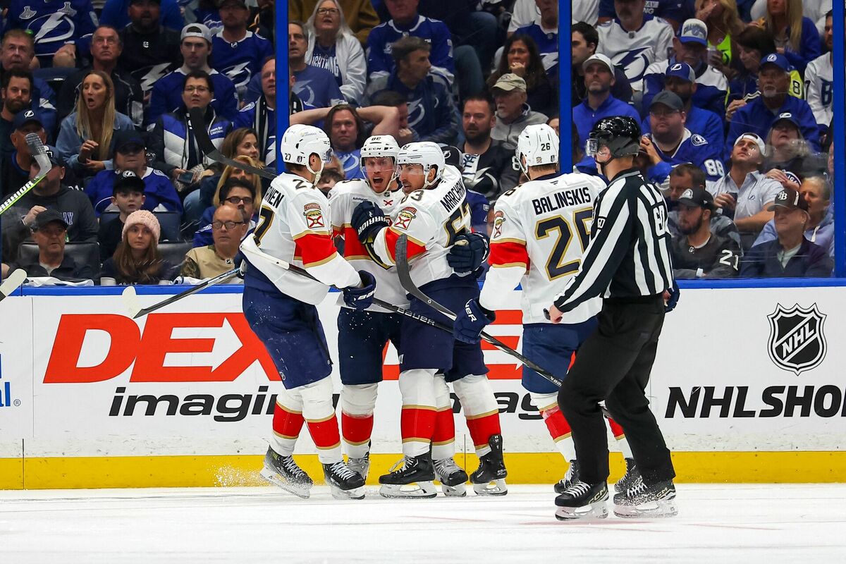 Floridas "Panthers" hokejisti. Foto: Mike Carlson/Getty Images/AFP/Scanpix Floridas "Panthers" hokejisti. Foto: Mike Carlson/Getty Images/AFP/Scanpix