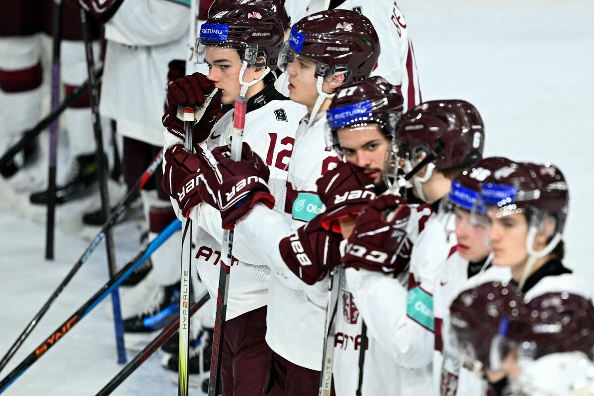 Latvijas U-18 hokejisti. Foto: Bjorn LARSSON ROSVALL / TT NEWS AGENCY Latvijas U-18 hokejisti. Foto: Bjorn LARSSON ROSVALL / TT NEWS AGENCY
