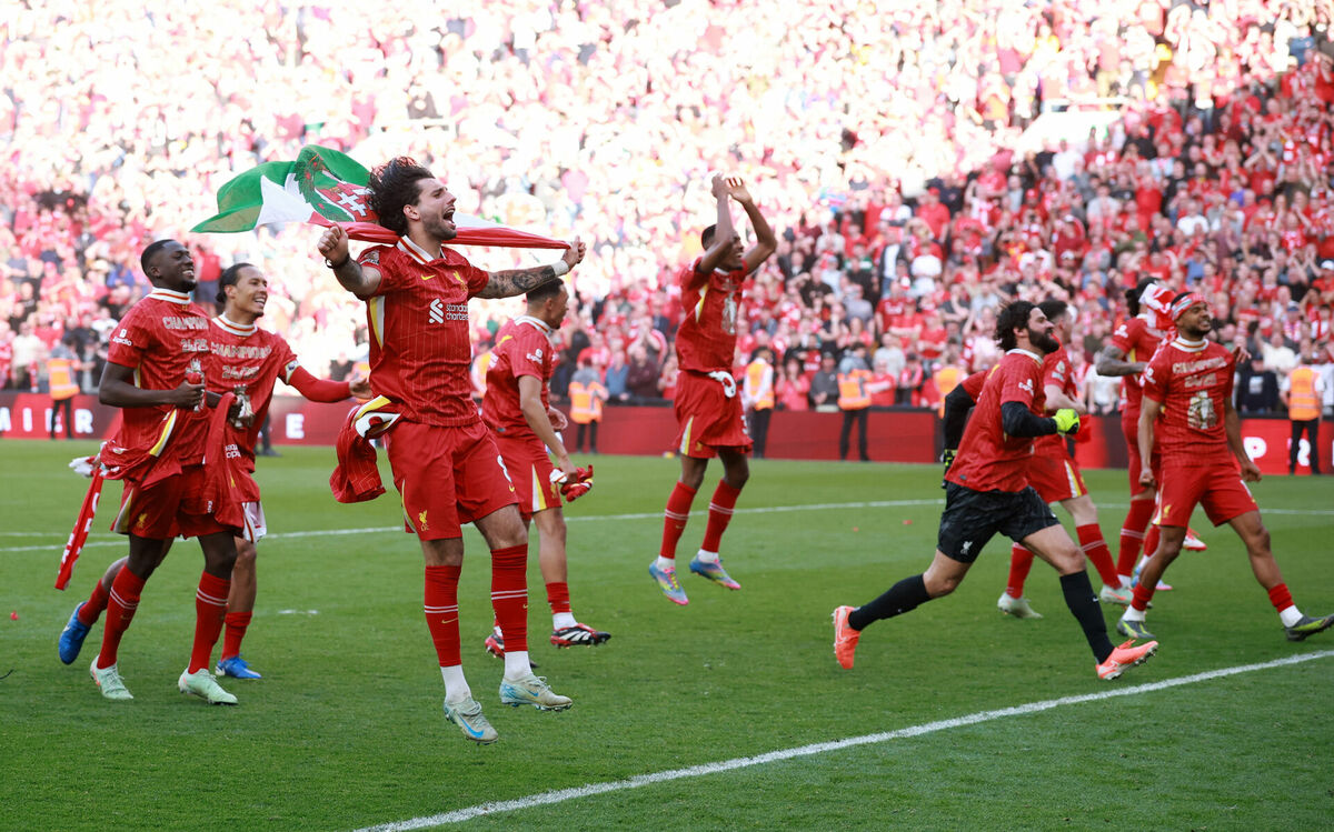 "Liverpool" komandas spēlētāji. Foto: REUTERS/Phil Noble "Liverpool" komandas spēlētāji. Foto: REUTERS/Phil Noble