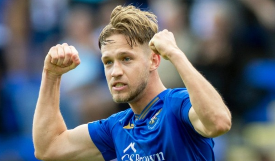 Daniels Balodis. Foto: @StJohnstone/X Daniels Balodis. Foto: @StJohnstone/X