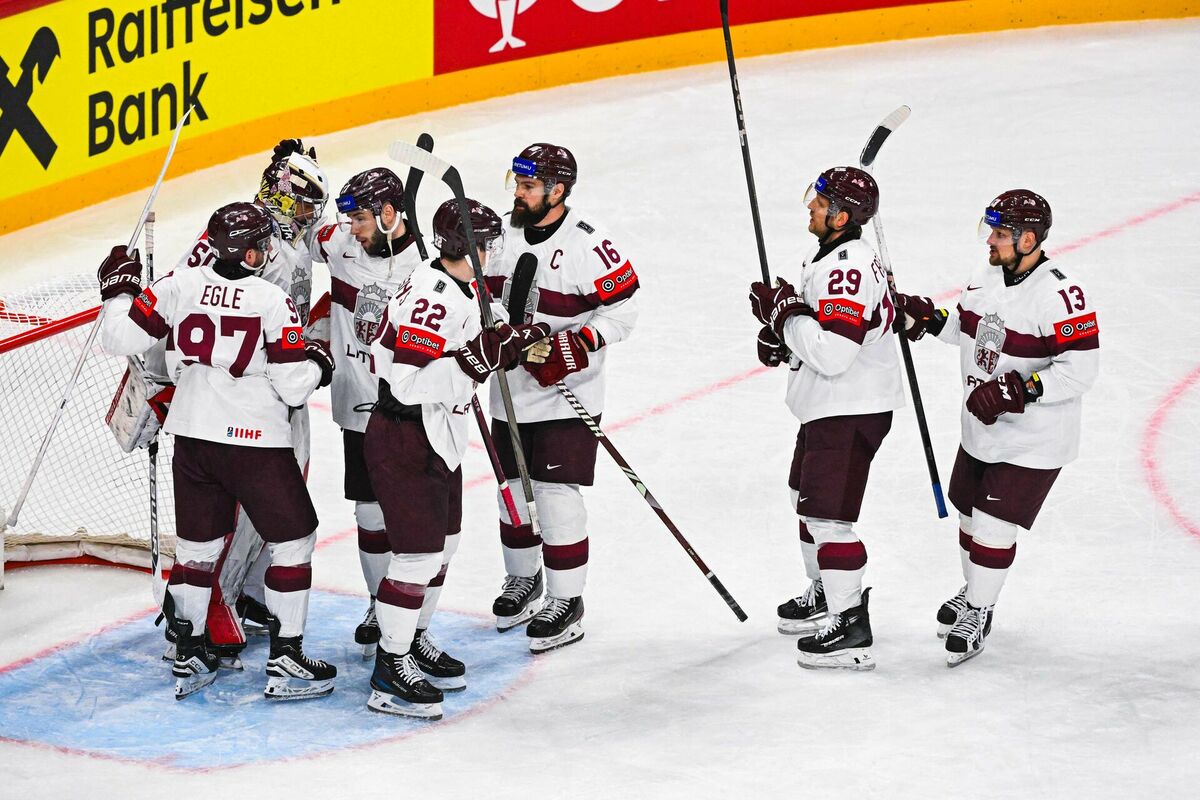 Latvijas hokeja izlase. Foto: Jonathan NACKSTRAND / AFP / Scanpix Latvijas hokeja izlase. Foto: Jonathan NACKSTRAND / AFP / Scanpix