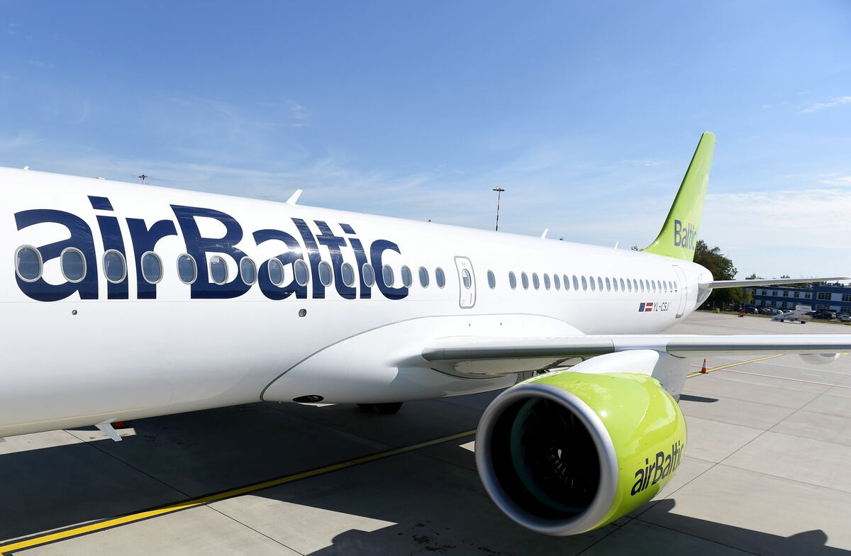 "airBaltic" gaisa kuģis. Foto: Ieva Leiniša/LETA "airBaltic" gaisa kuģis. Foto: Ieva Leiniša/LETA