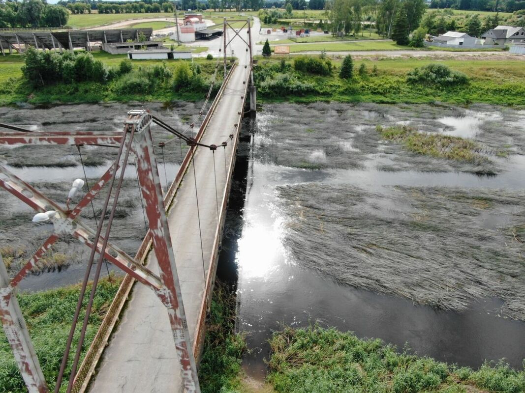 Tilts pār Mūsas upi Bauskā. Foto: Bauskas novads Tilts pār Mūsas upi Bauskā. Foto: Bauskas novads