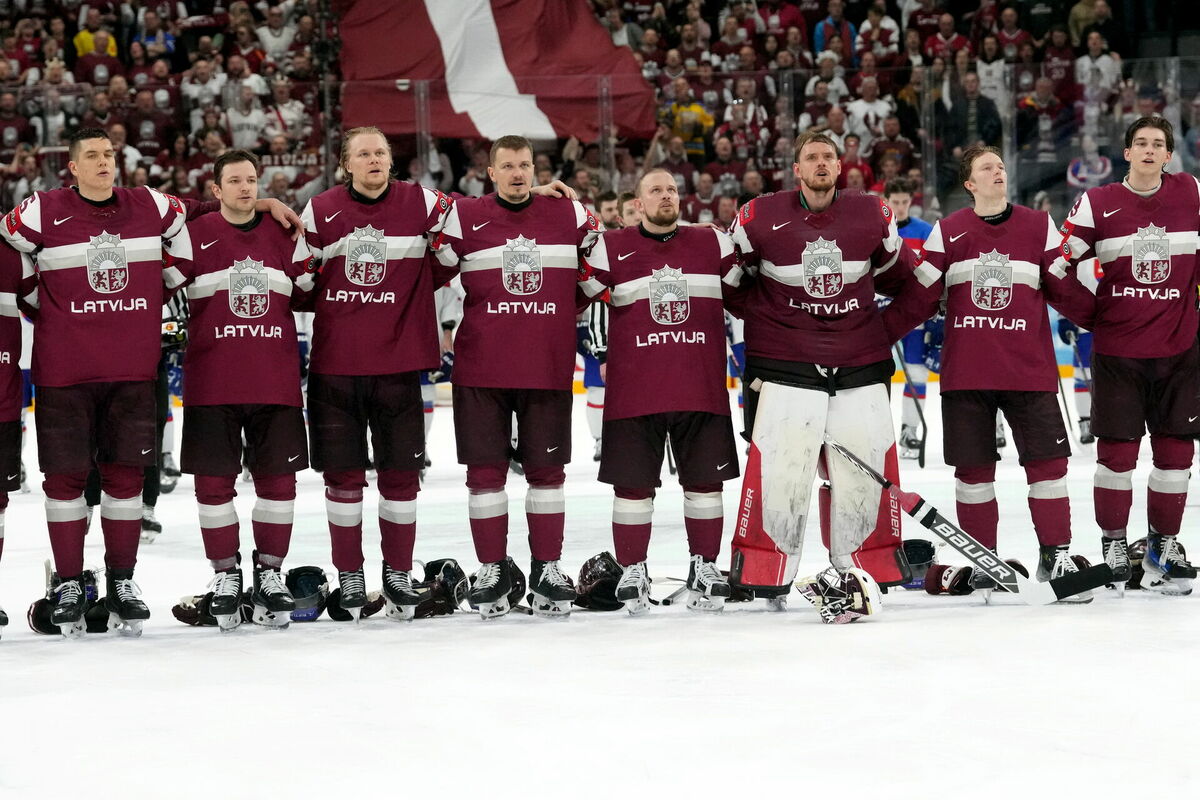 Latvijas hokeja izlase. Foto: Edijs Pālens/LETA Latvijas hokeja izlase. Foto: Edijs Pālens/LETA