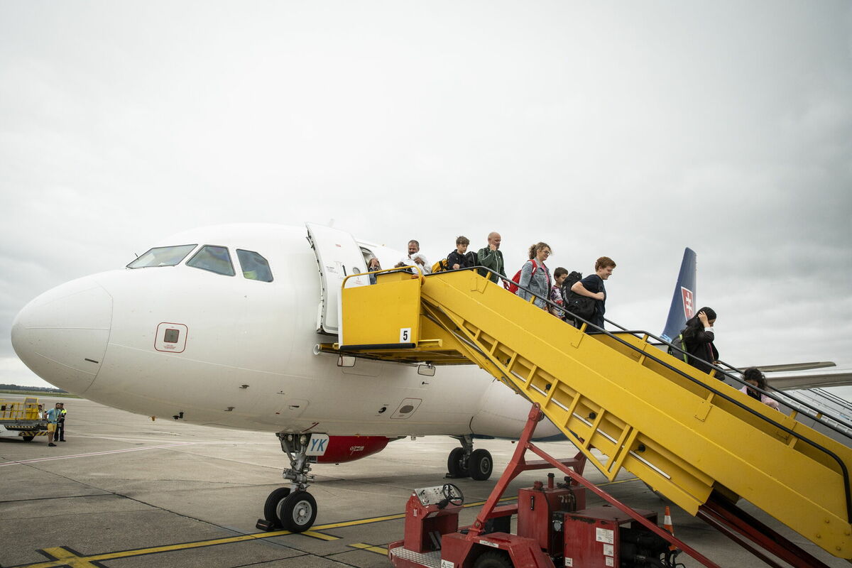 Slovākijas evakuācijas lidmašīna Jordānijā, attēls ilustratīvs. Foto: EPA/JAKUB GAVLAK Slovākijas evakuācijas lidmašīna Jordānijā, attēls ilustratīvs. Foto: EPA/JAKUB GAVLAK