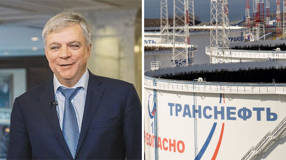 Andrejs Badalovs un uzņēmums "Transņeftj". Foto: Ekrānuzņēmums no "X"/REUTERS/Yuri Maltsev Andrejs Badalovs un uzņēmums "Transņeftj". Foto: Ekrānuzņēmums no "X"/REUTERS/Yuri Maltsev