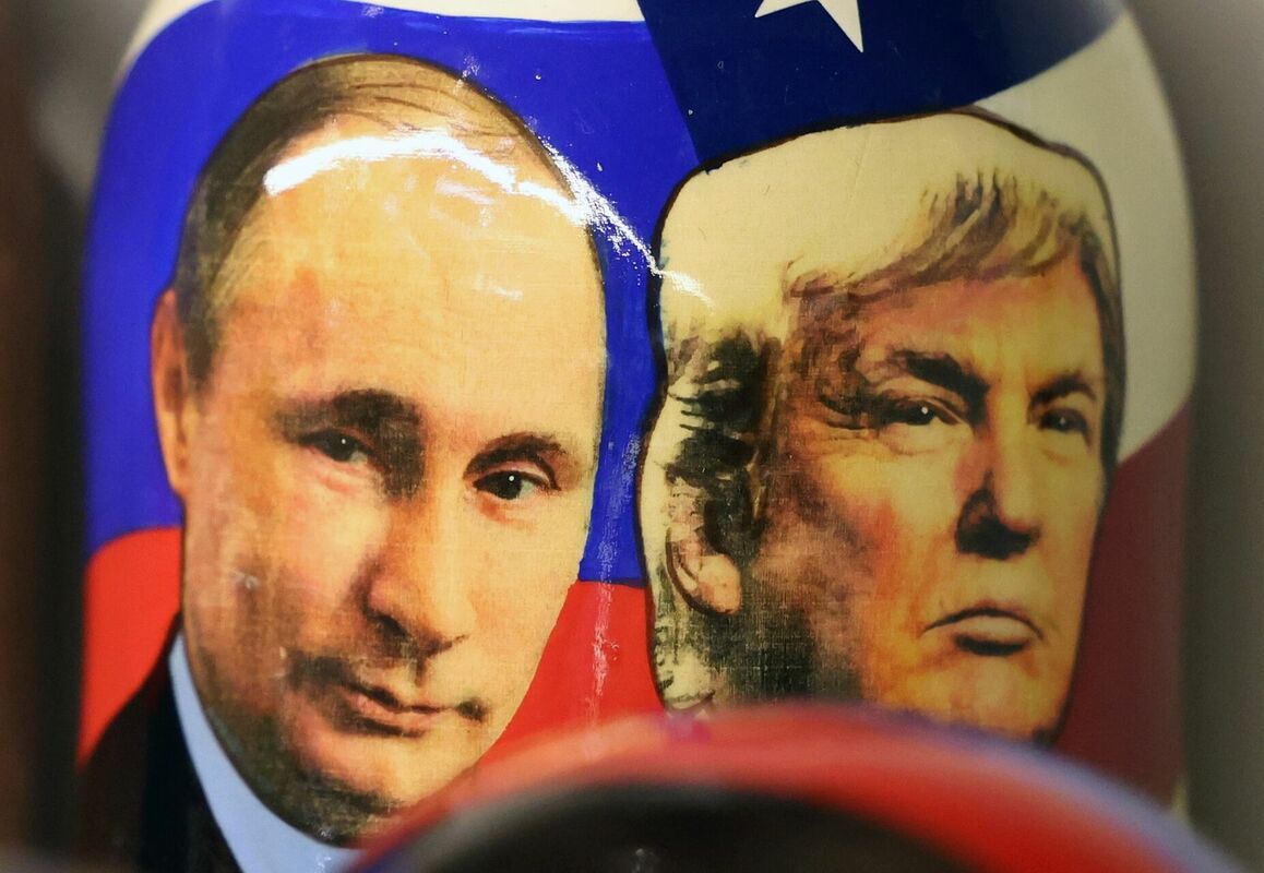 Vladimirs Putins un Donalds Tramps. Foto: EPA/MAXIM SHIPENKOV Vladimirs Putins un Donalds Tramps. Foto: EPA/MAXIM SHIPENKOV