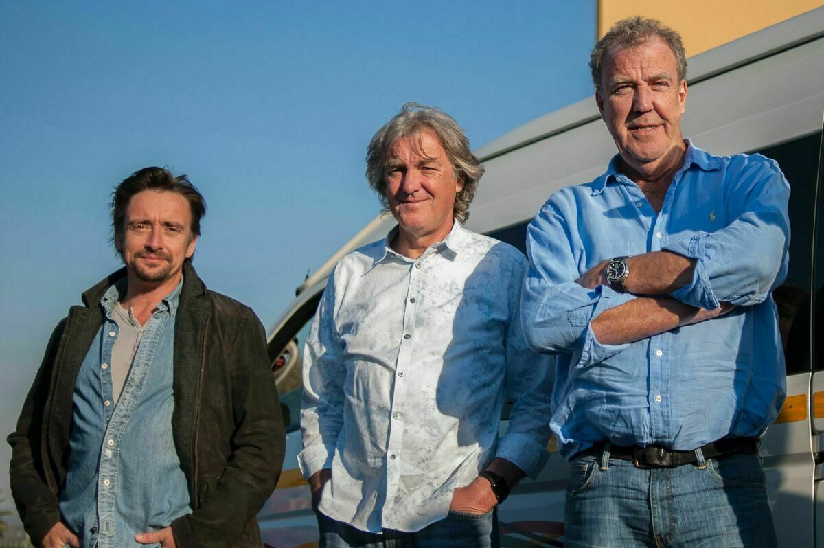 "The Grand Tour" vadītāji Ričards Hamonds. Džeimss Mejs un Džeremijs Klārksons. Foto: AFP PHOTO / STEFAN HEUNIS/ Scanpix "The Grand Tour" vadītāji Ričards Hamonds. Džeimss Mejs un Džeremijs Klārksons. Foto: AFP PHOTO / STEFAN HEUNIS/ Scanpix
