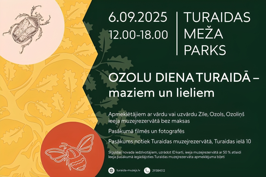 Foto: Ekrānuzņēmums no Turaidas muzejrezervāta mājaslapas Foto: Ekrānuzņēmums no Turaidas muzejrezervāta mājaslapas