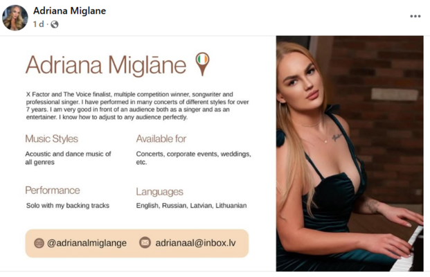 Foto: ekrānuzņēmums no Start a Band Ireland/ Facebook Foto: ekrānuzņēmums no Start a Band Ireland/ Facebook