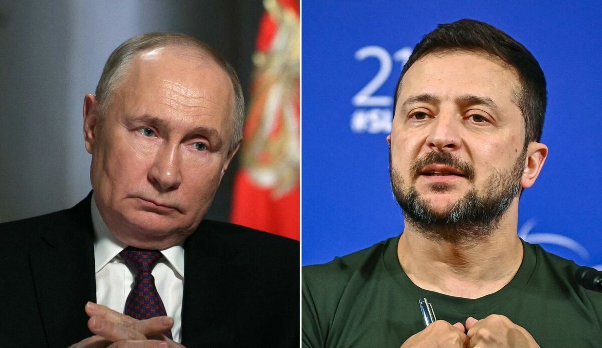 Vladimirs Putins un Volodimirs Zelenskis. Foto: Gavriil GRIGOROV/Nhac NGUYEN / AFP / Scanpix Vladimirs Putins un Volodimirs Zelenskis. Foto: Gavriil GRIGOROV/Nhac NGUYEN / AFP / Scanpix