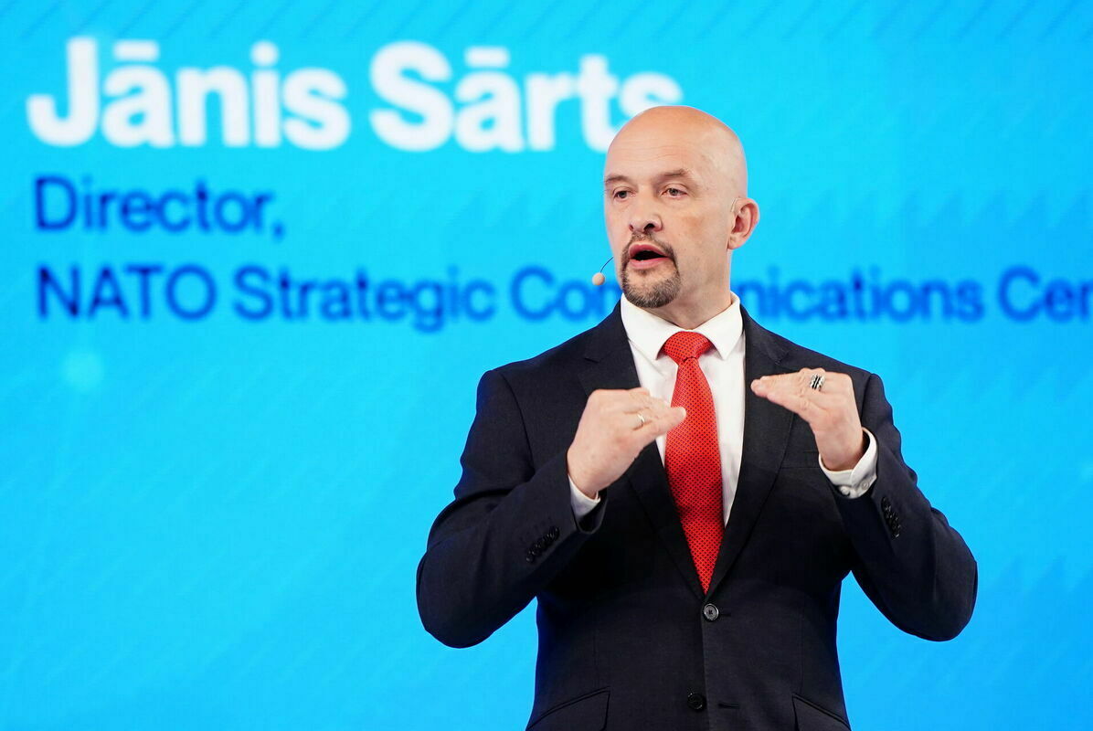 NATO Stratēģiskās komunikācijas izcilības centra direktors Jānis Sārts. Foto: Paula Čurkste/LETA NATO Stratēģiskās komunikācijas izcilības centra direktors Jānis Sārts. Foto: Paula Čurkste/LETA