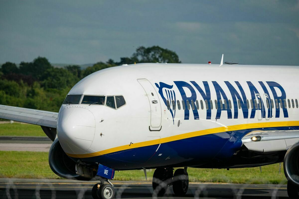 "Ryanair" lidmašīna. Foto: Unisplash "Ryanair" lidmašīna. Foto: Unisplash