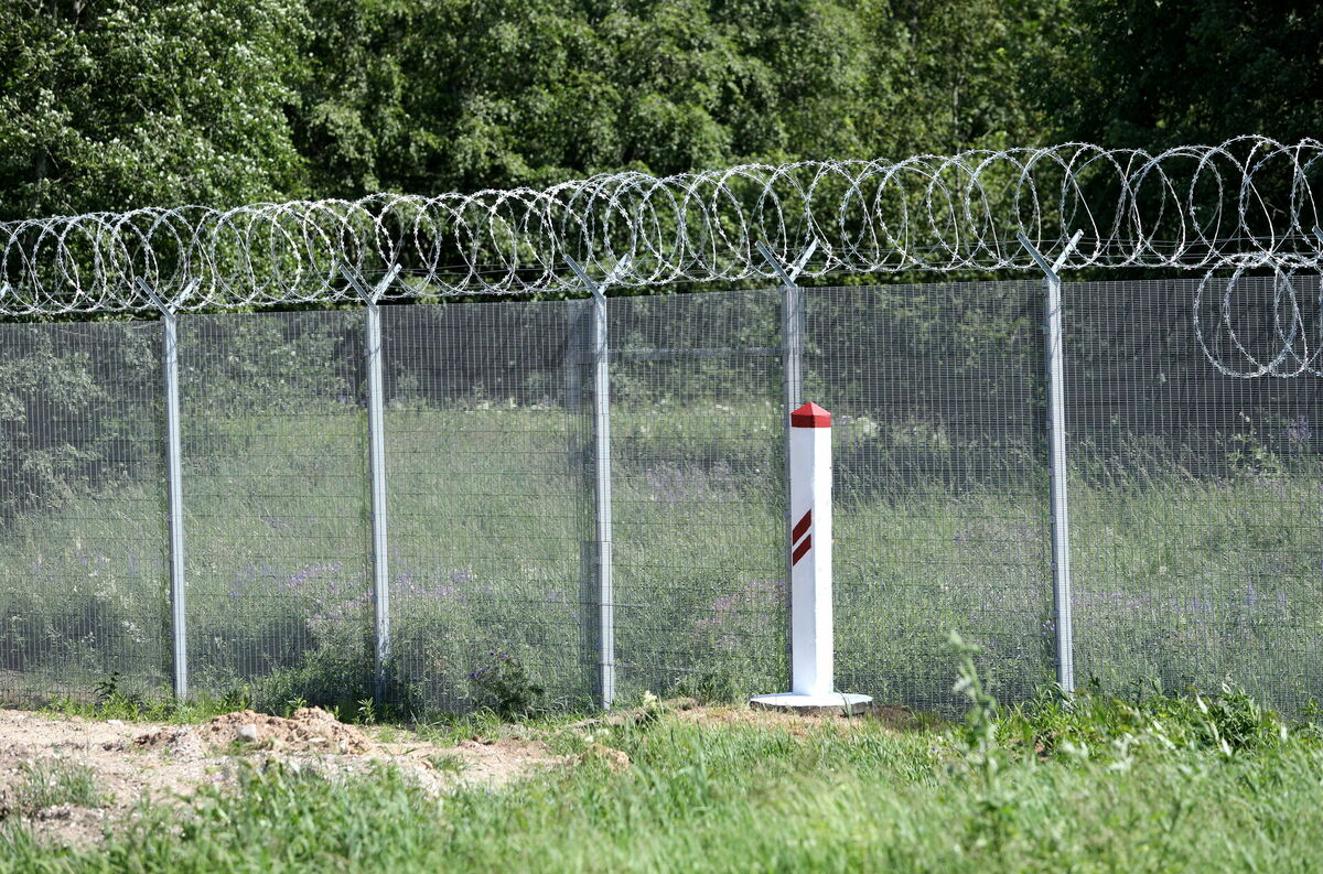 Latvijas - Baltkrievijas robeža. Foto Latvijas - Baltkrievijas robeža. Foto