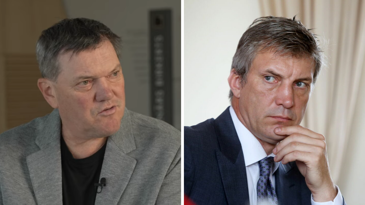 Armands Puče un Sandis Ozoliņš. Foto: Ekrānšāviņš no "Delfi"/LETA Armands Puče un Sandis Ozoliņš. Foto: Ekrānšāviņš no "Delfi"/LETA