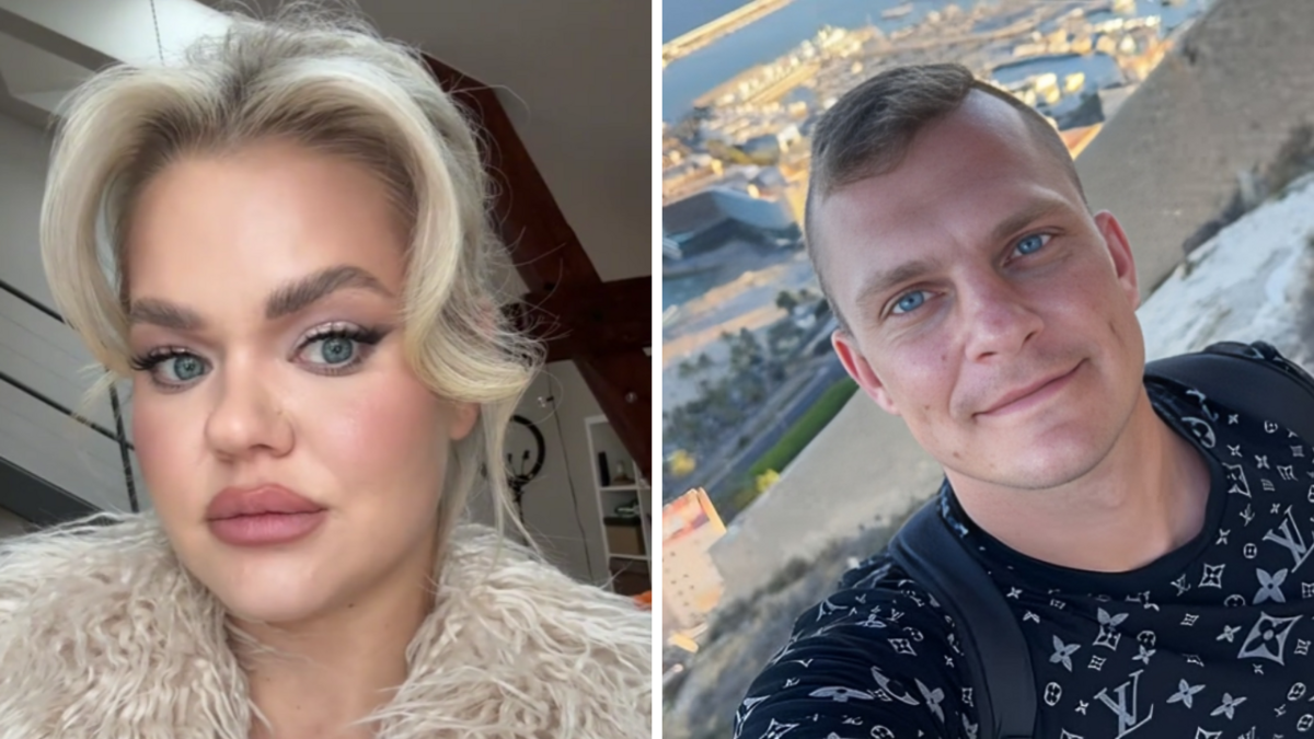 Yana Bruk un Dāvids Krūmiņš. Foto: Ekrānuzņēmumi no "TikTok" un "Instagram" Yana Bruk un Dāvids Krūmiņš. Foto: Ekrānuzņēmumi no "TikTok" un "Instagram"