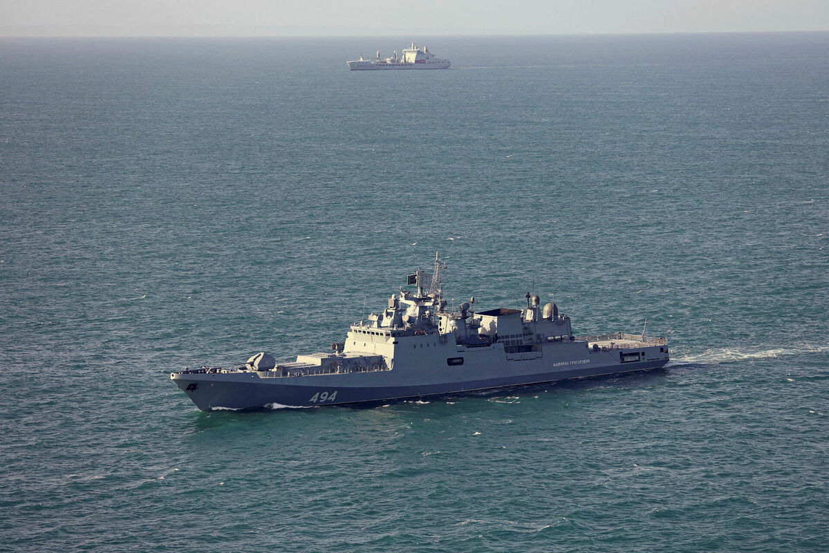 Krievijas fregate "Admiral Grigorovič". Foto: Royal Navy/REUTERS Krievijas fregate "Admiral Grigorovič". Foto: Royal Navy/REUTERS