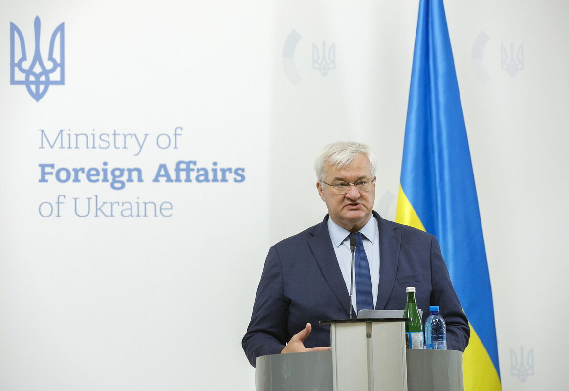 Ukrainas ārlietu ministrs Andrijs Sibiha. Foto: Scanpix/EPA/SERGEY DOLZHENKO Ukrainas ārlietu ministrs Andrijs Sibiha. Foto: Scanpix/EPA/SERGEY DOLZHENKO