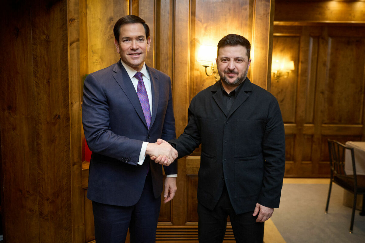 Marko Rubio un Volodimirs Zelenskis. Foto: UKRAINIAN PRESIDENTIAL PRESS SERVICE/Scanpix Marko Rubio un Volodimirs Zelenskis. Foto: UKRAINIAN PRESIDENTIAL PRESS SERVICE/Scanpix