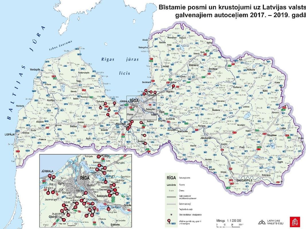 Melno punktu karte (Latvijas Valsts ceļi)