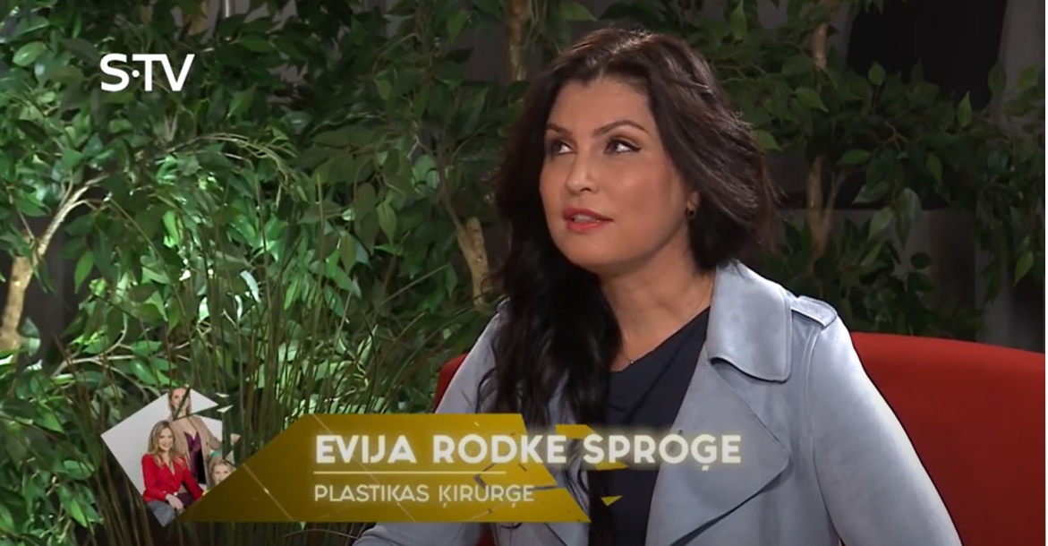 Plastikas ķirurģe Evija Rodke - Sproģe, STV Pirmā!, ekrānšāviņš