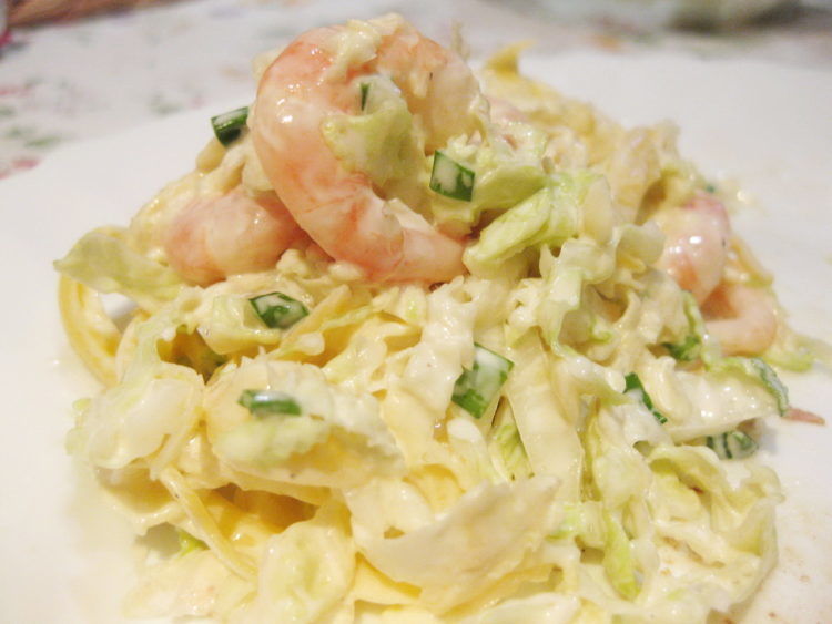 Recepte, Garneļu - graudainā biezpiena salāti, foto - Pinterest