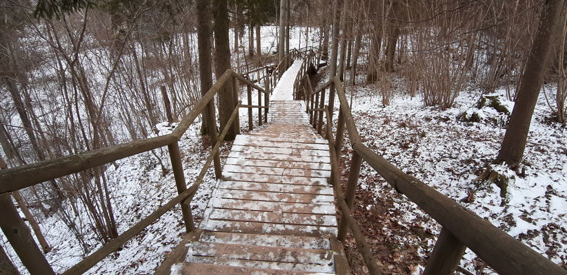 Kāpnes uz Raunas Staburagu ziemā, foto:1188