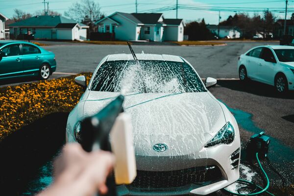 Auto mazgāšanano ziedputekšņiem, Photo by Erik Mclean on Unsplash