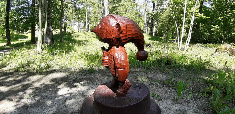 Rūņu Dūķītis, koka skulptūra, foto:1188