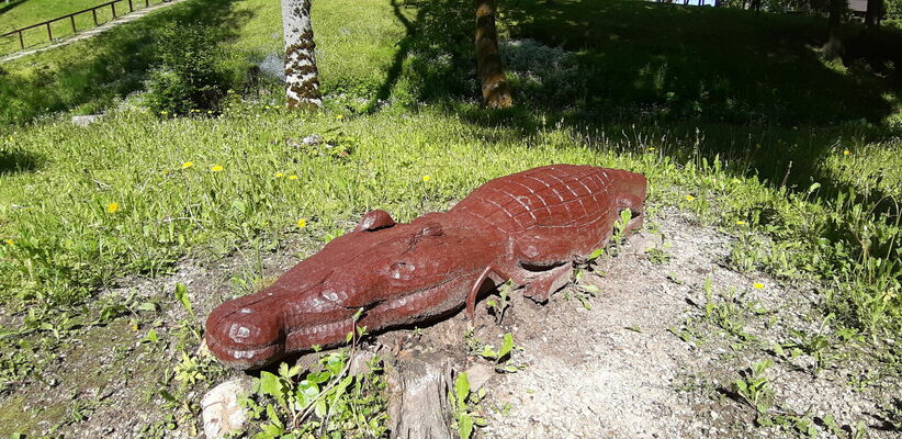 Vika pasaku parks, Krokodillis, koka skulptūras, foto:1188
