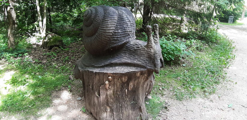 Vienkoču parks Līgatnē, koka skulptūras, foto:1188
