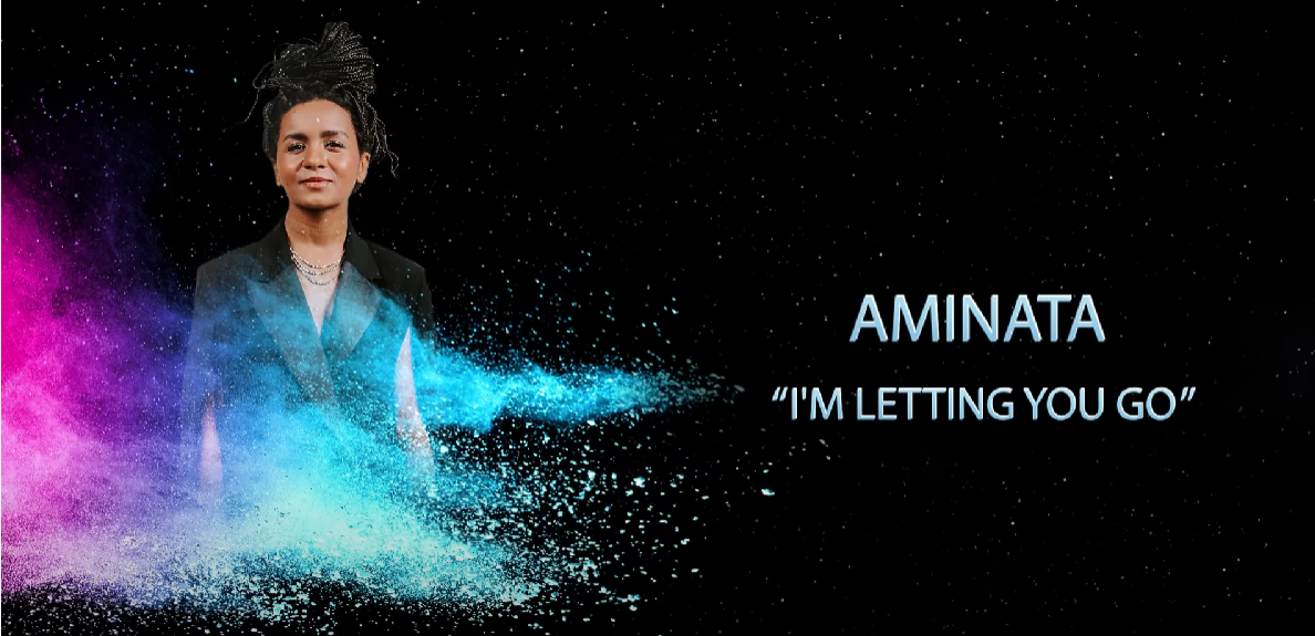 "I'm Letting You Go", Aminata, ekrānšāviņš no dziesmas video Youtube