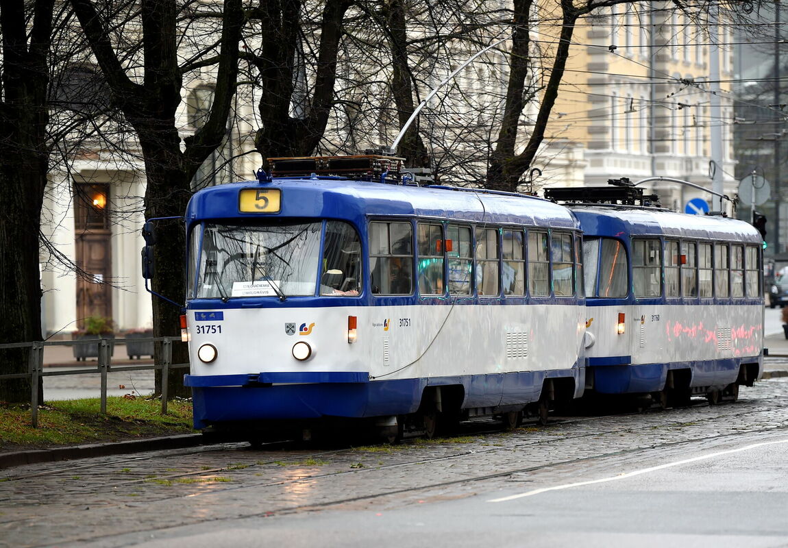 Sabiedriskais transports. Tramvajs. Foto: Zane Bitere/LETA