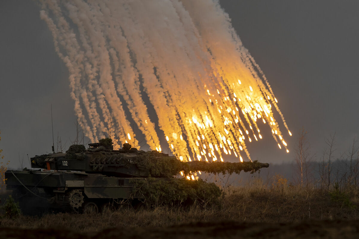 "Leopard" tanks. Foto: AP Photo/Mindaugas Kulbis/Scanpix
