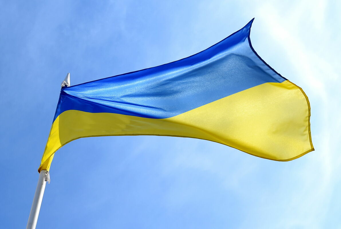 Ukrainas karogs. Foto: Zane Bitere/LETA