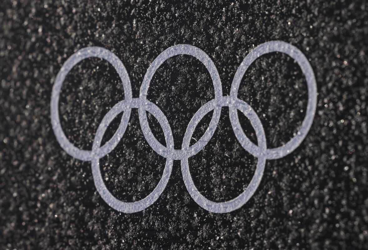 Olimpiskais logo. Foto: REUTERS/Mike Blake