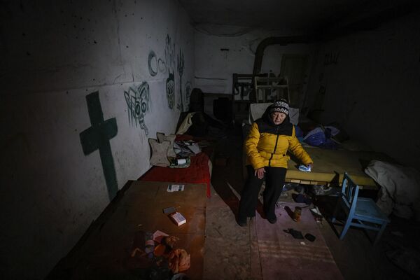 Iedzīvotāju patvērums Mariupolē.Foto: AP/Scanpix
