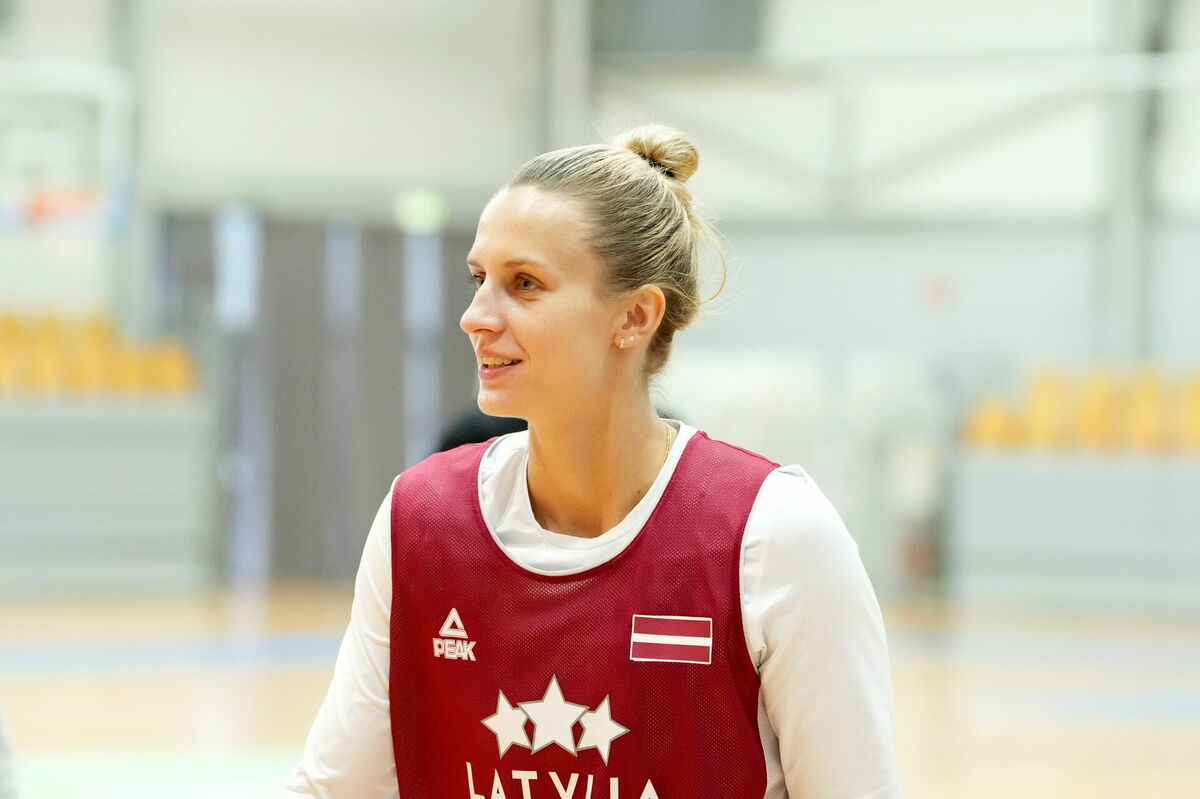 Latvijas basketboliste Kitija Laksa. Foto: Zane Bitere/LETA